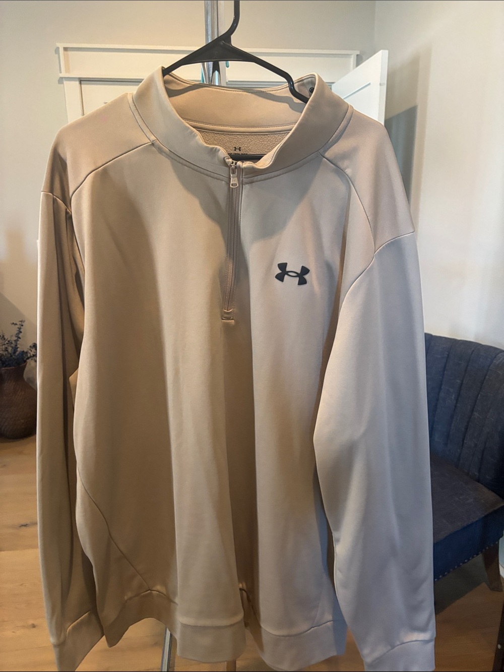 Under Armour Men's Beige 1/4 Zip Performance Pullover